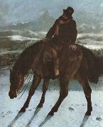 Gustave Courbet Hunter on the horse back USA oil painting artist